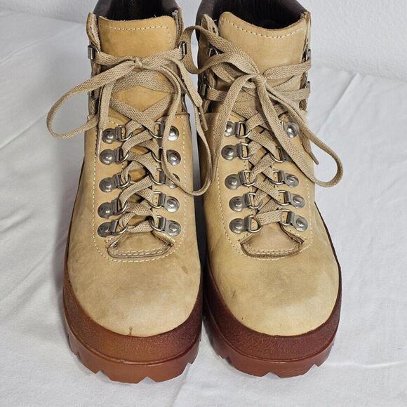 Vintage GRAND PIONEER Italian Work Brown Leather Boots Fits Like Men's US 10 - Picture 4 of 12